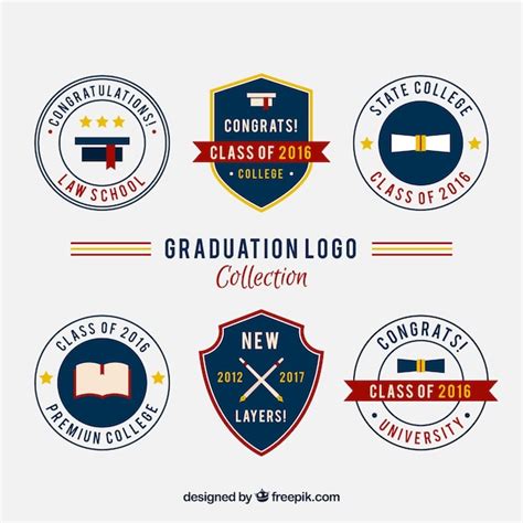 Free Vector | College logos set in vintage style