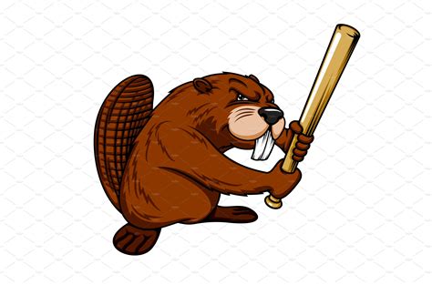 Cartoon beaver baseball player – MasterBundles