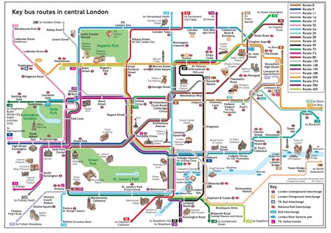 London bus de la carte - carte de Bus de Londres (Angleterre)