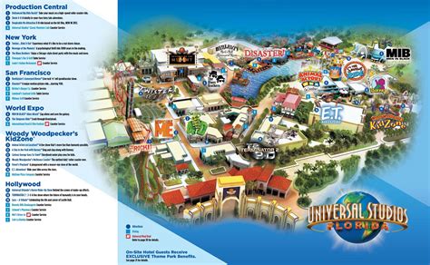 Universal Studios Orlando map - Map of Universal Studios Orlando (Florida - USA)