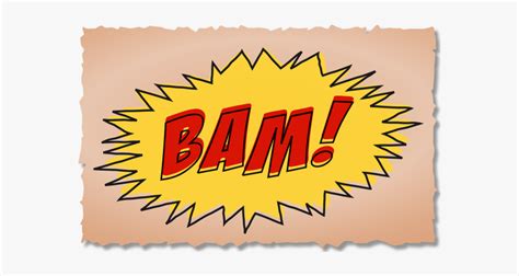 Vintage Comic Bam Sound Effect On Brown Background, HD Png Download ...