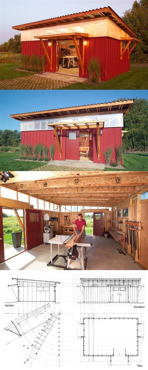 Garden Shed/Workshop Floor Plan. Interesting use of windows throughout ...