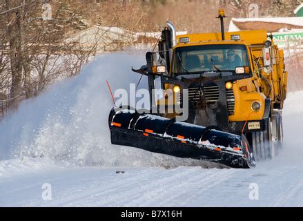 A Nova Scotia Department of Transportation snow plow truck Stock Photo - Alamy