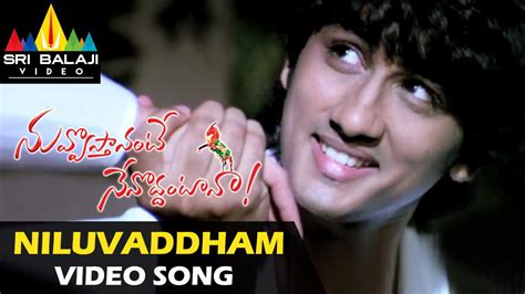 Nuvvostanante Nenoddantana Video Songs | Niluvaddam Ninne Video Song | Siddharth - YouTube