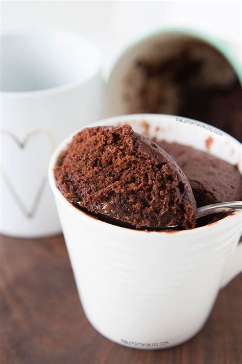 The Moistest Chocolate Mug Cake - Table for Two | Mug recipes, Microwave recipes dessert ...