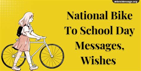 National Bike To School Day Quotes, Messages, Wishes