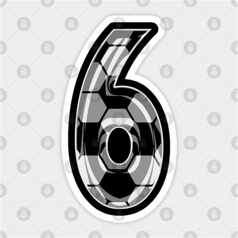 Soccer Number 6 Soccer Jersey #6 Soccer Mom Player Fan - Soccer Number - Sticker | TeePublic