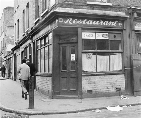 A restaurant on the corner of Old Montague Street in Whitechapel, with the sign bearing a ...