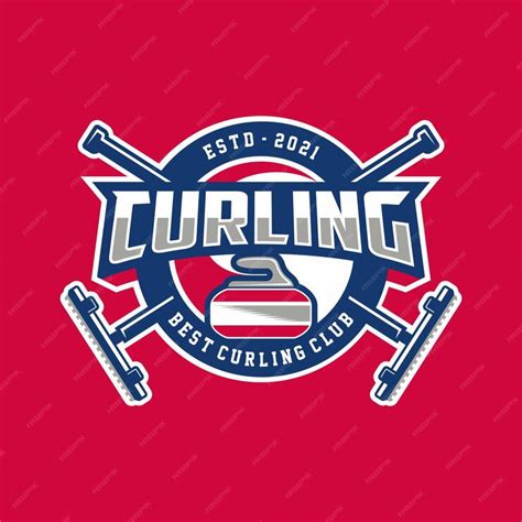 Premium Vector | Curling sports Logo Template Design