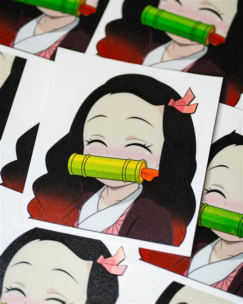 Nezuko "Chibi" Sticker (Spot Holographic) – Death Wish Collective