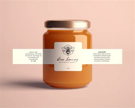 Honey Jar Label Template