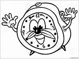 Alarm Clock Coloring Pages sketch template