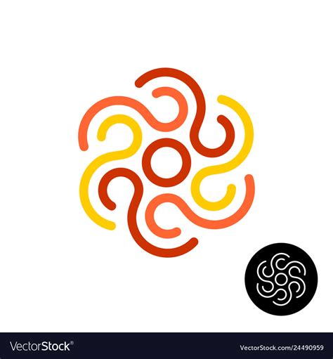 Tribal sun or other abstract design element logo Vector Image