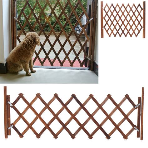 Extendable Instant Fence Wood Retractable Swing Pet Gate Doorways ...