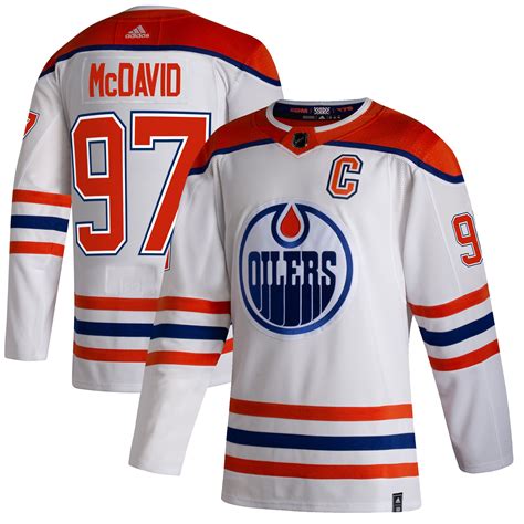 Men's Edmonton Oilers Connor McDavid adidas White 2020/21 - Reverse ...