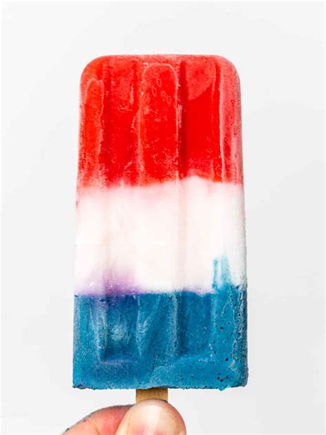 Red White and Blue Popsicles - Dishes With Dad