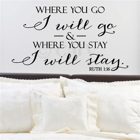 Where You Go I Will Go Where You Stay I Will Stay Wall Saying - Etsy