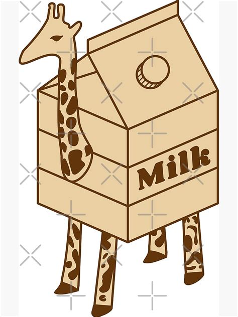 "Giraffe Milk Carton" Poster for Sale by A1fredo | Redbubble