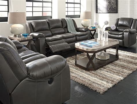 Long Knight Gray Power Reclining Living Room Set from Ashley (88906-87 ...