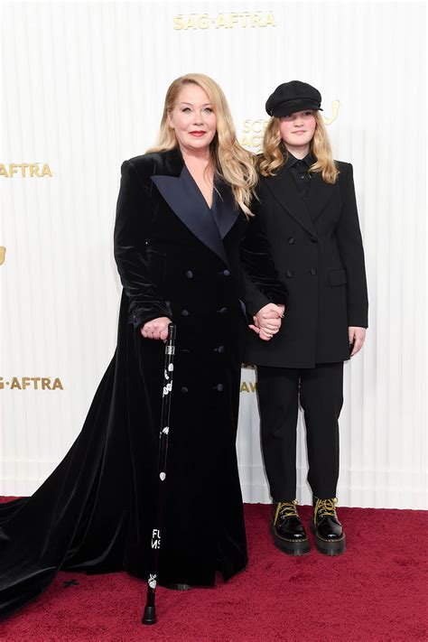 Christina Applegate Dons Tuxedo Dress at SAG Awards Red Carpet 2023 ...