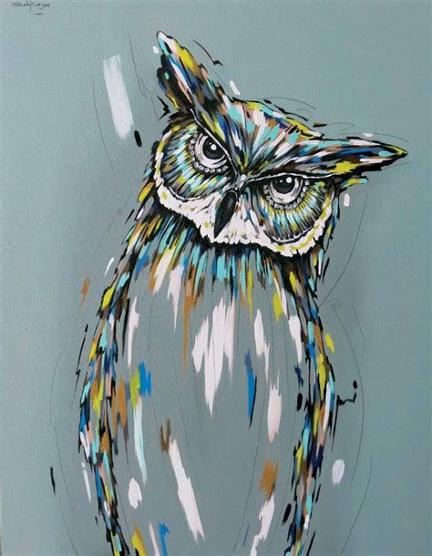 Coloring Guide Animals Unique Owl Painting Acrylic Painting On Canvas Owl Spirit Guide | Animal ...