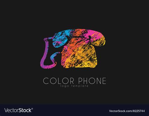 Phone logo color design creative logo Royalty Free Vector