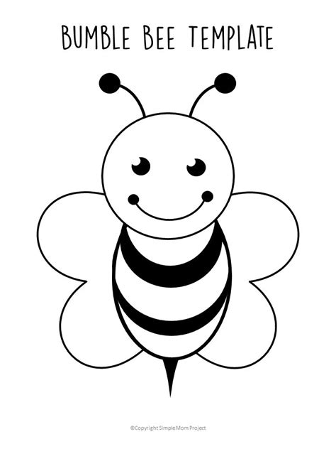 Free Printable Bee Templates | Bee template, Bee coloring pages, Bee ...