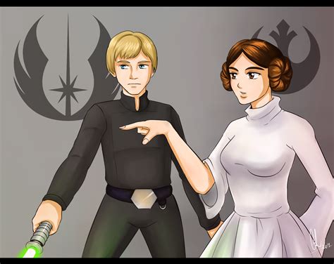 Luke and Leia Skywalker by Chyche on DeviantArt