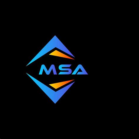 MSA abstract technology logo design on Black background. MSA creative ...