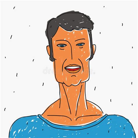 Vector Illustration Portrait Doodle Man Stock Illustration - Illustration of european, portrait ...