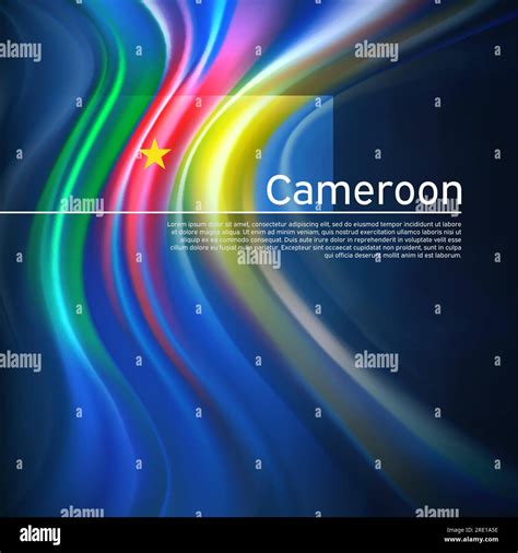 Cameroon flag background. Abstract cameroon flag in blue sky. National holiday card design ...
