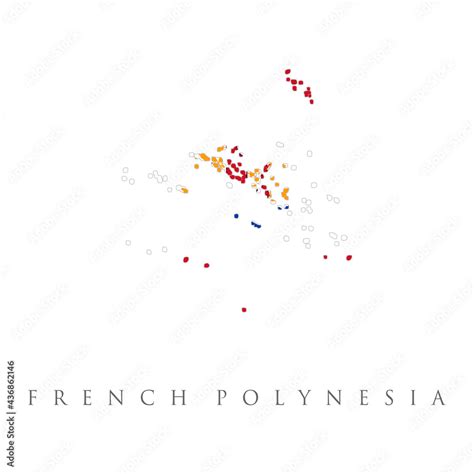 french polynesia map with flag. Map of French Polynesia with flag ...