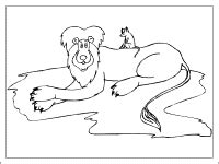 The Lion and the Mouse Coloring Pages and Printable Activities