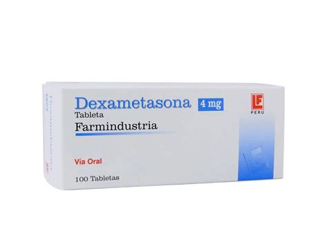 DEXAMETASONA FARMINDUSTRIA - Tabletas caja x 100 - 4 mg | AnyFarma