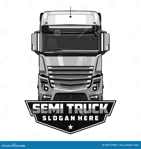 Semi truck logo design stock vector. Illustration of design - 226777992