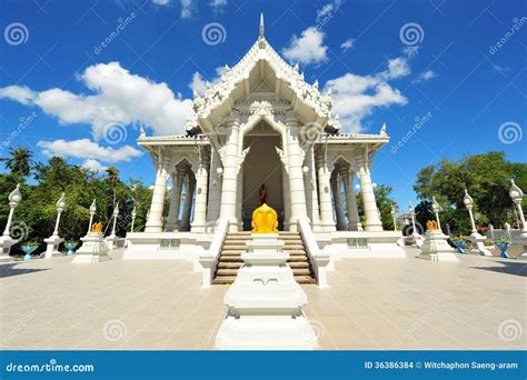 The Temple in Thailand with Blue Sky Background Stock Photo - Image of tower, temple: 36386384