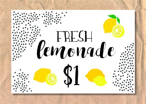 Lemonade Stand Sign/Poster | Lemonade sign, Lemonade stand sign, Kids lemonade stands