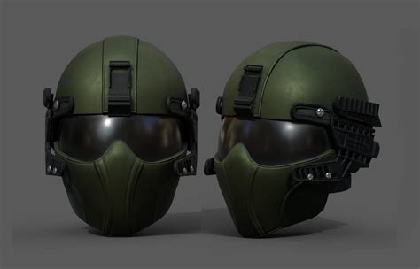 Helmet scifi military combat fantasy futuristic 3D model