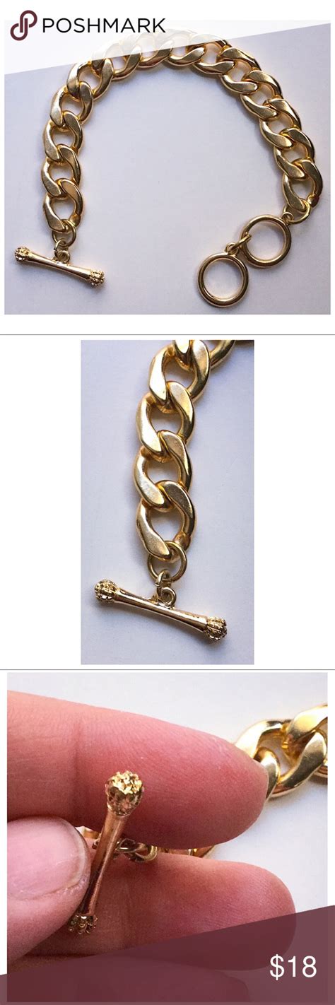 JCP Fashion Bracelet Large Link Gold Tone Metal | Fashion bracelets, Jcpenney jewelry, Gold tone ...