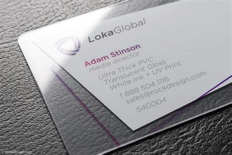 Ultra Thick Clear PVC Business Cards - Loka Global