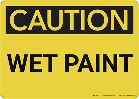 Caution: Wet Paint - Wall Sign | Creative Safety Supply