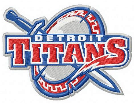 Detroit Titans logo machine embroidery design