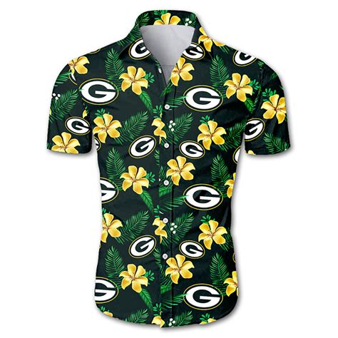 Green Bay Packers Hawaiian Shirt Tropical Flower summer 2020 -Jack sport shop