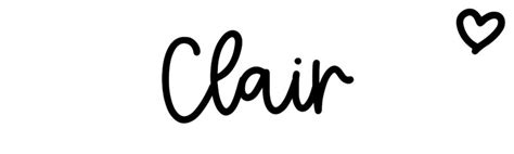 Clair - Name meaning, origin, variations and more