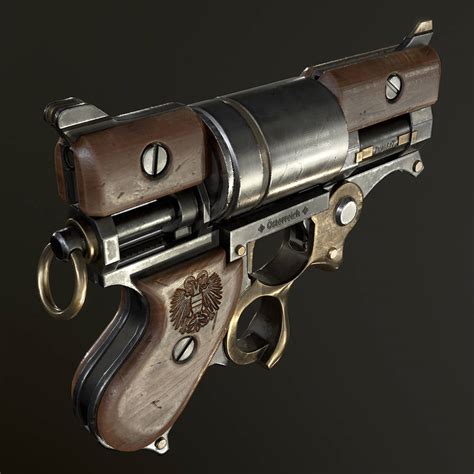 Steampunk revolver by GregoryTrusov on DeviantArt