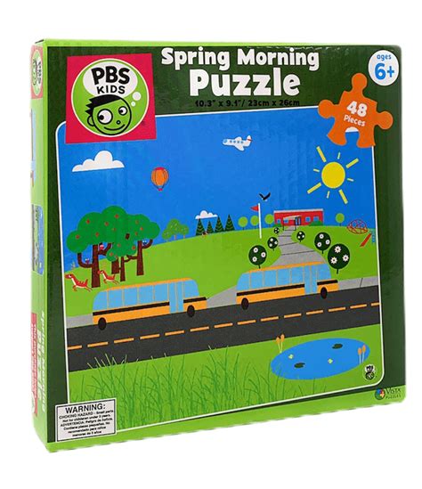 Vista Puzzles 48-Piece Preschool Educational Jigsaw Puzzle for Kids, PBS Kids Spring Morning ...