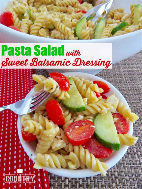 Pasta Salad with Sweet Balsamic Dressing - The Country Cook