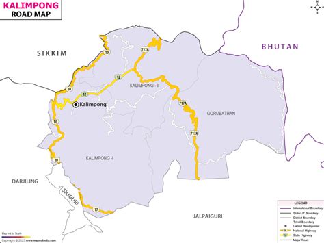 Kalimpong Road Map