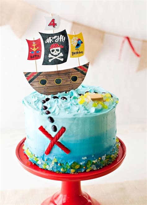 Easy & Modern Pirate Cake Tutorial // Hostess with the Mostess®