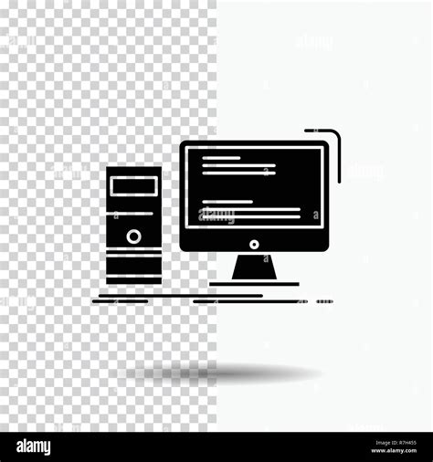 Computer, desktop, gaming, pc, personal Glyph Icon on Transparent Background. Black Icon Stock ...